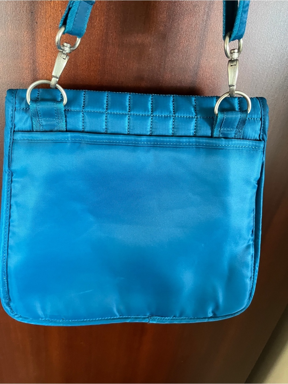 Lug Skipper Crossbody Bag Quilted Aqua Blue Travel Handbag Purse - Picture 3 of 8